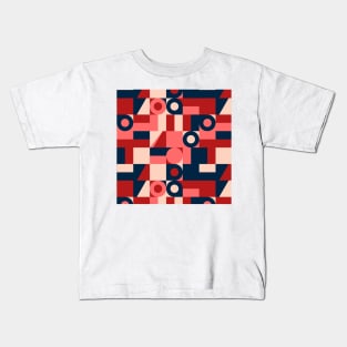 Modern Colorful geometric shapes pattern design Kids T-Shirt